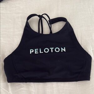 Lululemon Peloton Branded Black Sports Bra